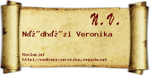 Nádházi Veronika névjegykártya