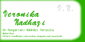 veronika nadhazi business card
